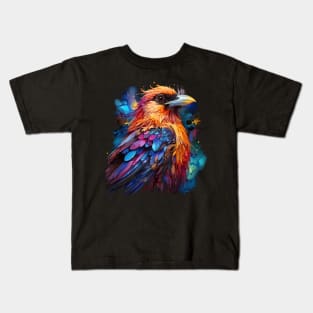 Crow Rainbow Kids T-Shirt